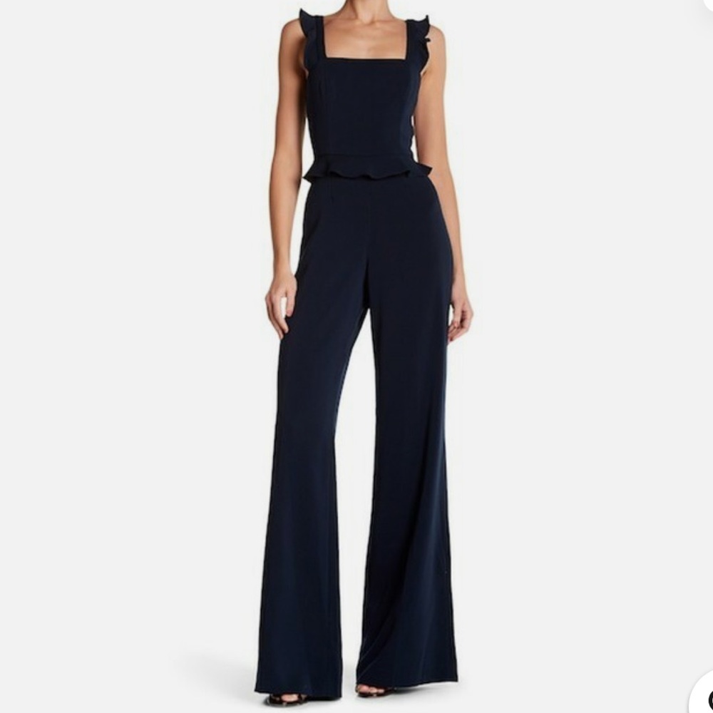 NWT Jay Godfrey Black Ruffle Jumpsuit
